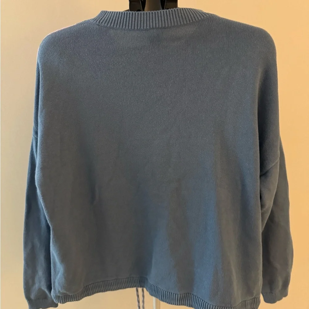 Lou & Grey Women’s 100% Cotton Blue and Pink Colorblock Sweater XL - Picture 3 of 5